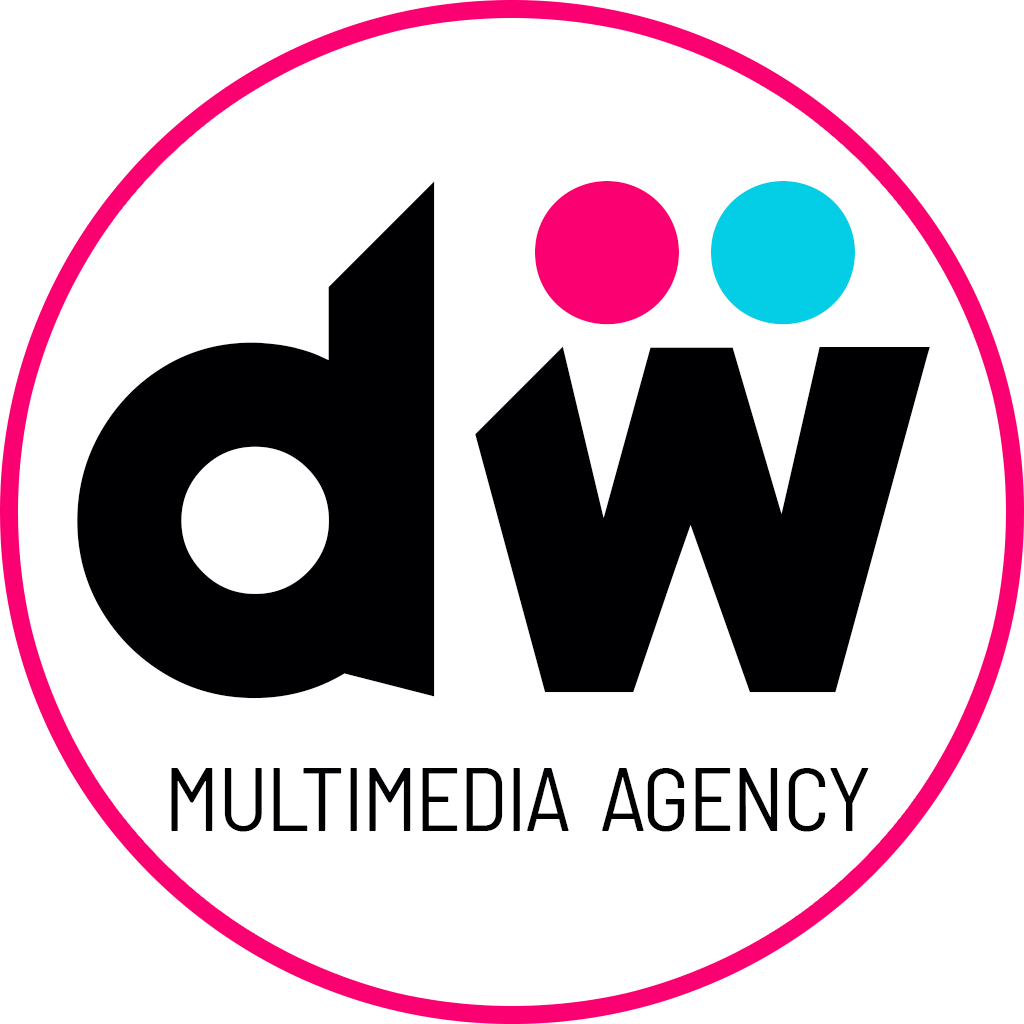 Bollino tondo di DigitalWork con il segno dw