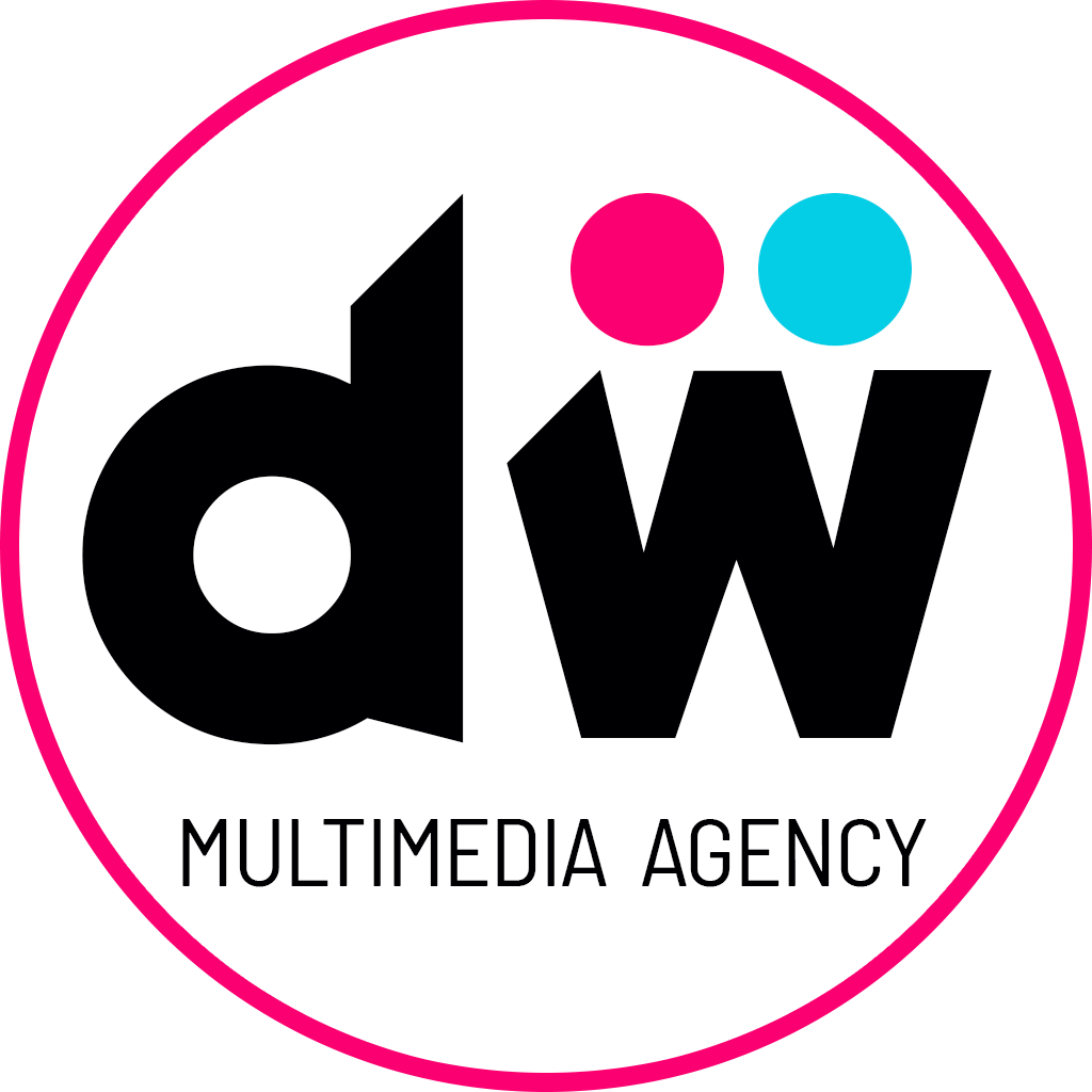 Bollino tondo di DigitalWork con il segno dw